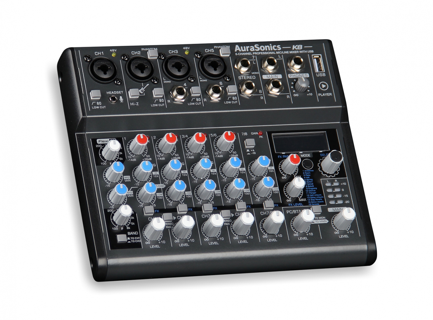 AuraSonics K8 компактный микшерный пульт в Рошали