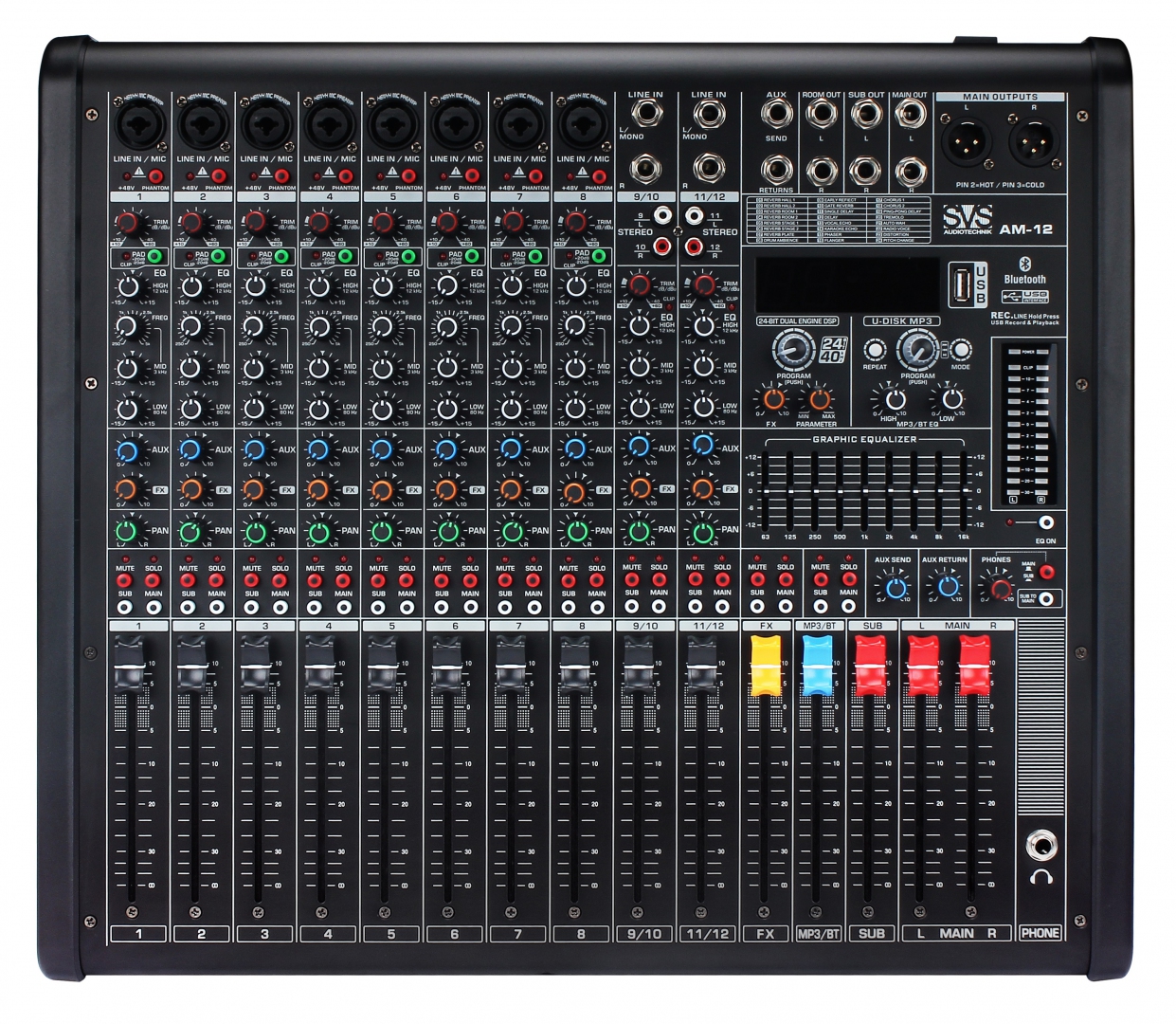 SVS Audiotechnik mixers AM-12 Микшерный пульт аналоговый, 12-канальный в Рошали