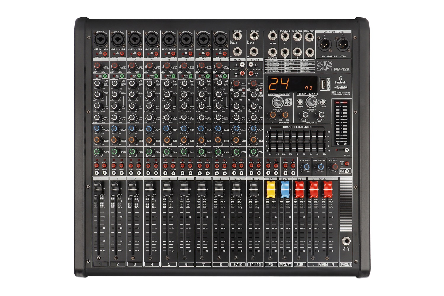SVS Audiotechnik mixers PM-12A Активный аналоговый микшерный пульт, 12-канальный в Рошали
